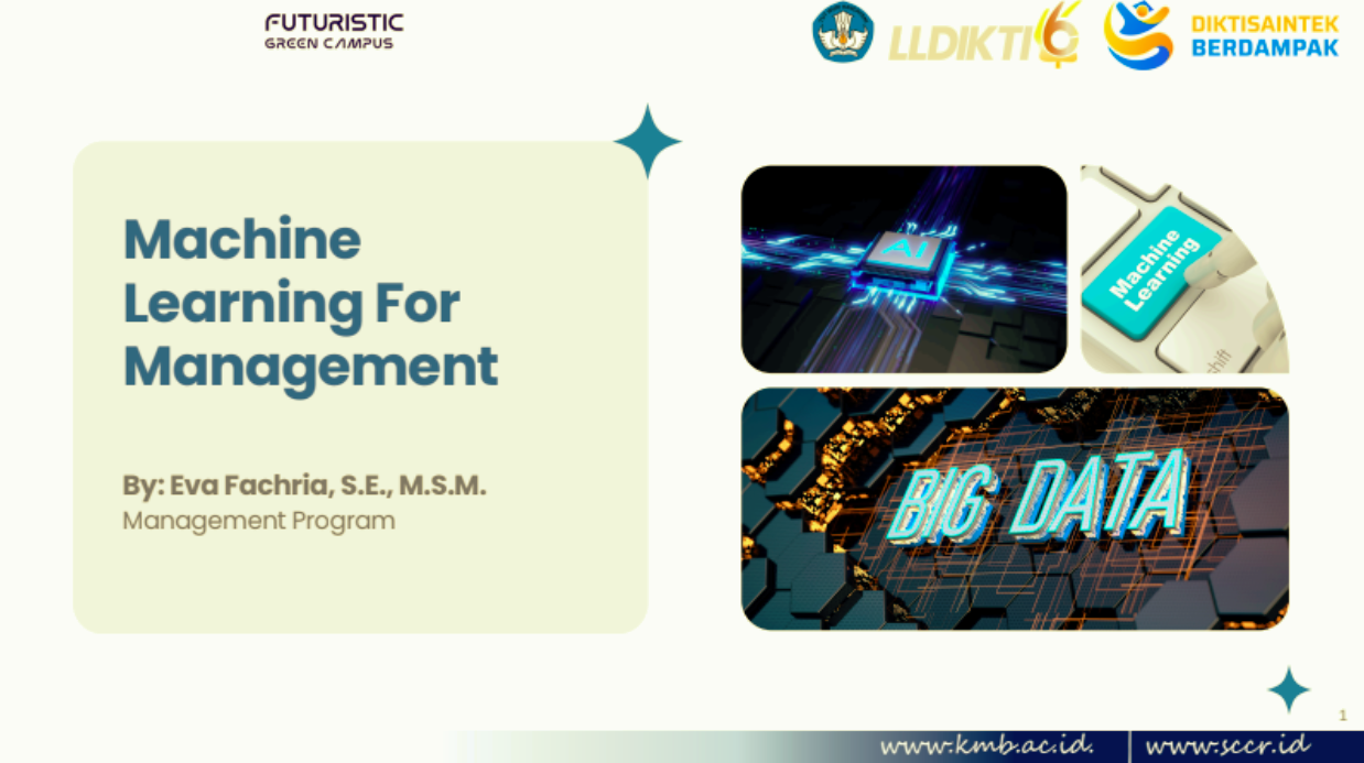 Machine Learning For Management - Eva Fachria, S.E., M.S.M.